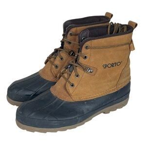 B1 Mens Sporto Insulated Thermal Rain Leather Duck Boots 10